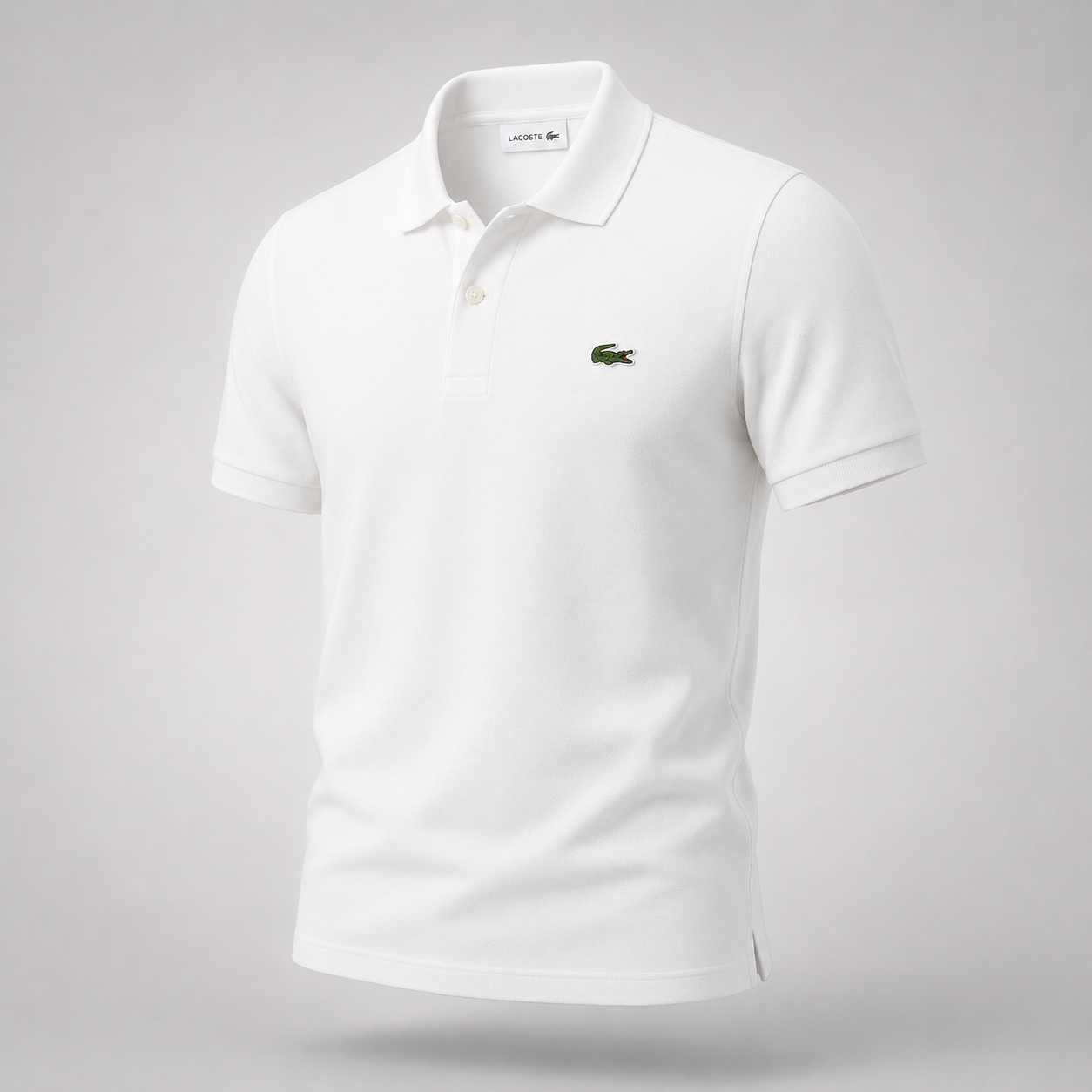 Minimal Logolu Polo Yaka T-Shirt - Beyaz