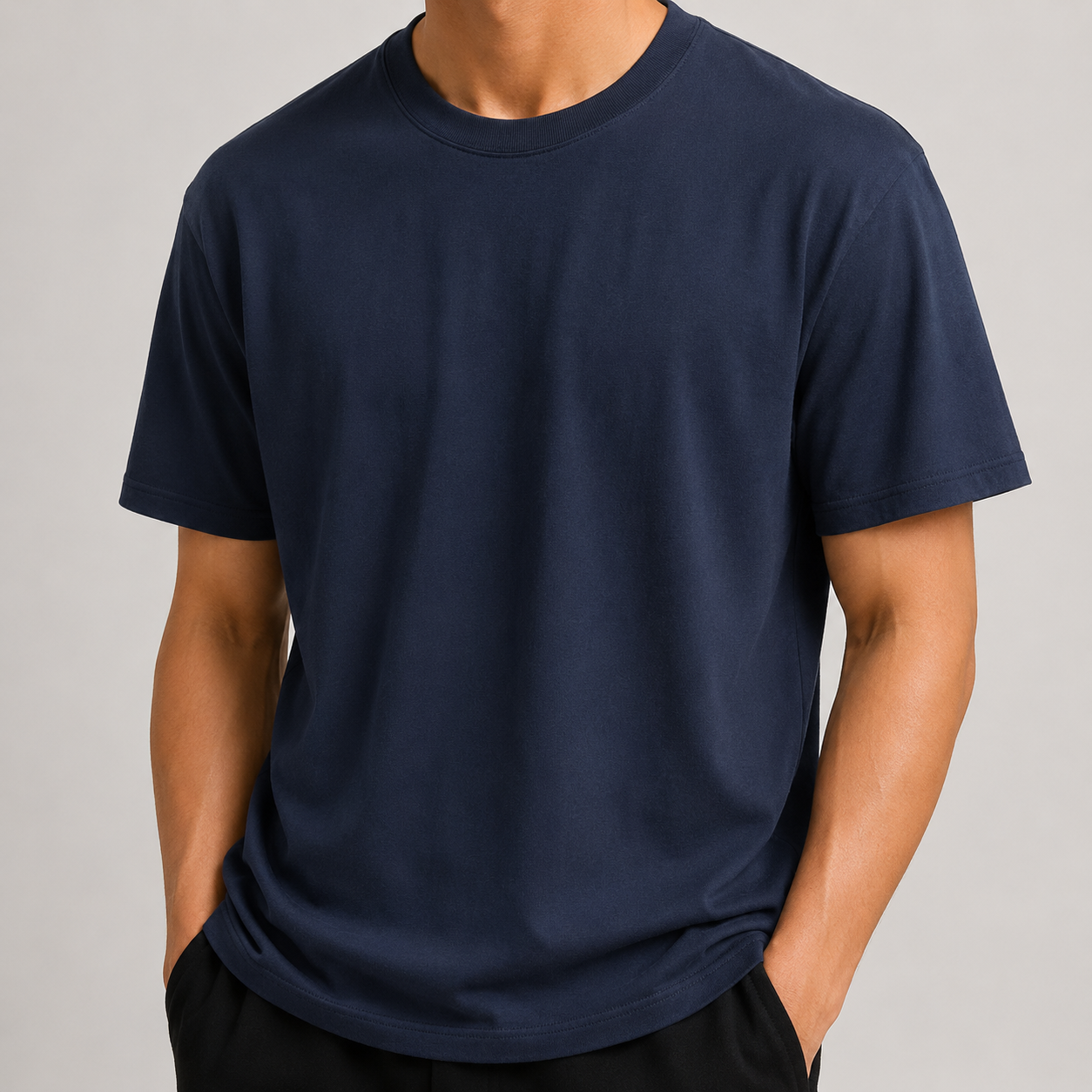 Basic Regular Fit T-Shirt - Lacivert